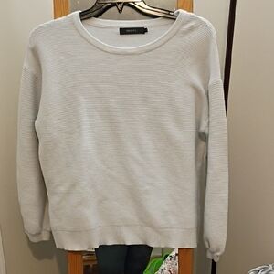 Zesicae Light Gray Women's Crew Neck Sweater